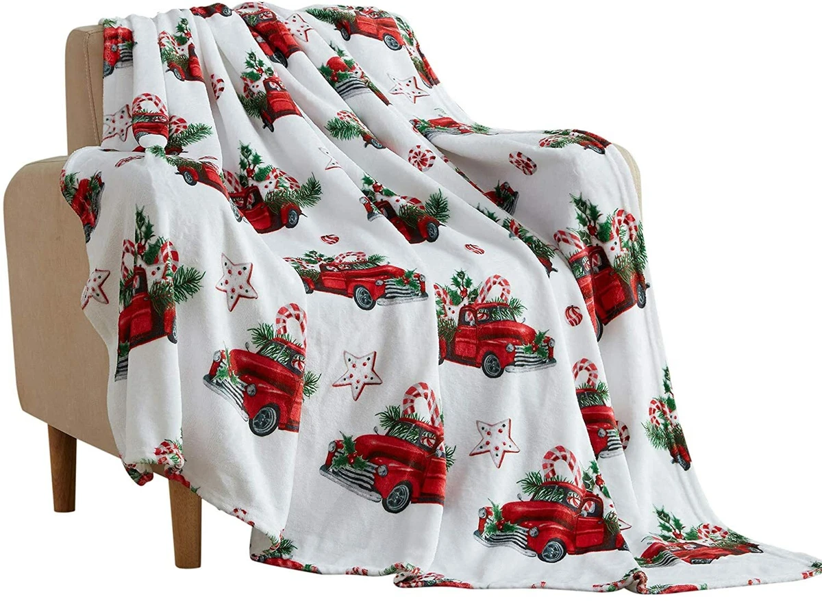 Christmas truck throw blanket sales