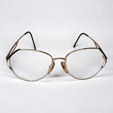 Viennaline 1401 49 Women s Eyeglasses 55-16 125 Gold Frame Austria Black Accent