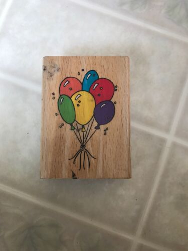 StampCraft Wood Mount Rubber Stamp - 440H64 Balloon Bouquet - Picture 1 of 3