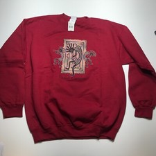 Gildan Ultra Blend Vintage Red Grand Canyon Graphic Sweatshirt Long Sleeve Sz L