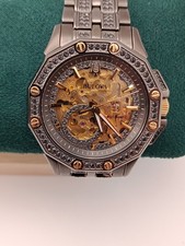 Bulova Octava Automatic Skeleton 98A293 Mens Grey Watch