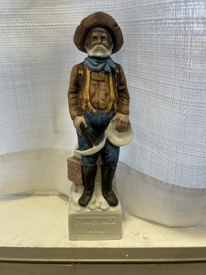 Vintage 1974 Cyrus Noble Mine Whiskey Decanter Miner Haas Bros Brothers Nv