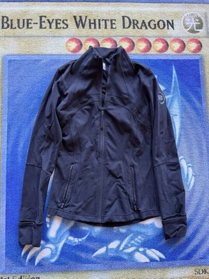 Lululemon Define Jacket Womens 8 Black Slim Fit Full Zip Sweat Wicking Workout