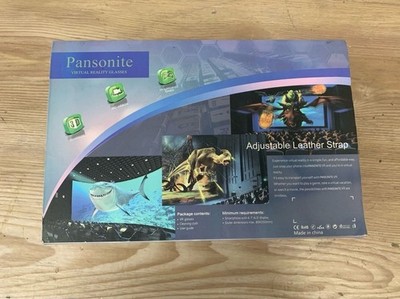 Pansonite 3D VR Headset Virtual Reality Glasses with Adjustable Leather Strap
