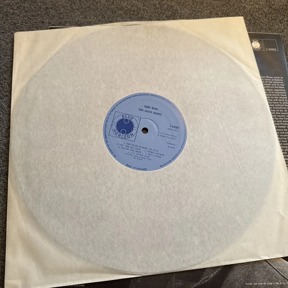 EDDIE BOYD - 7936 South Rhodes - BLUE HORIZON Fleetwood Mac UK 1968 Mono LP EX+ Foto 4 de 4