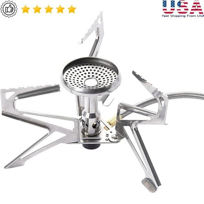 #ad Lightweight Outdoor Gas Stove Fast Boil 9894 BTU Compact Pressure Regulator New $74.94