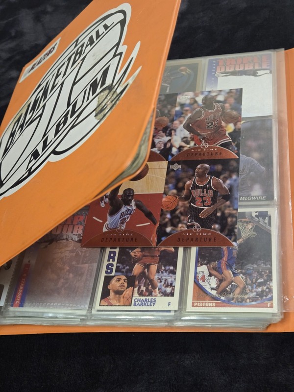 Sports Card Binder 18 Pages NBA MLB NFL Rare Jordan, Griffey, Vintage 90s +More!