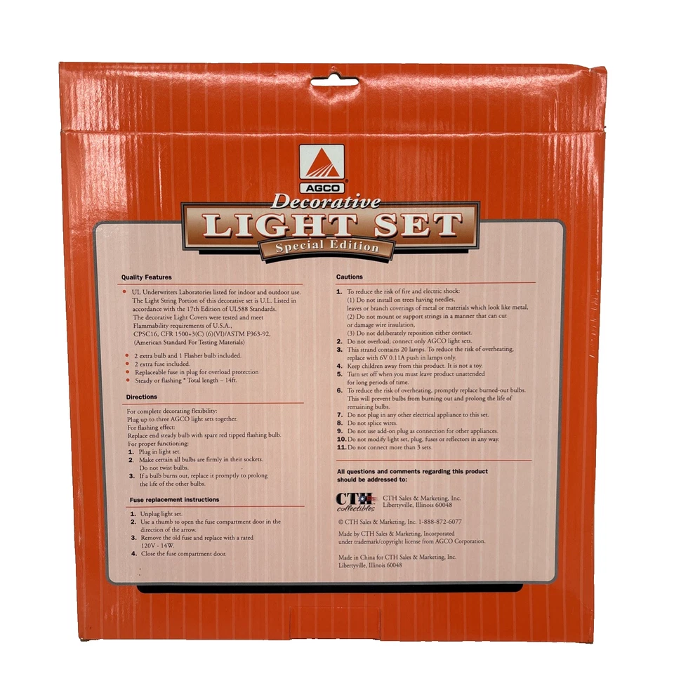 Allis Chalmers WD 45 20pc Tractor Decorative Light Set Special Edition New/Boxed - Image 2 of 4