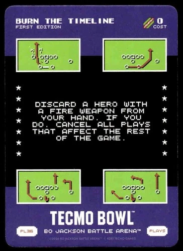 2026 Bo Jackson Battle Arena TECMO BOWL BOBA PL36 PL-36 Burn the Timeline
