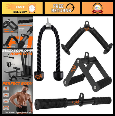 Cable Machine Attachment Set for Home Gym Workouts, LAT Pulldown with Non-Slip G