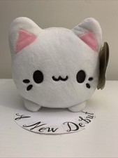 Aurora - Small White Tasty Peach - 7" Custard Meowchi - Stuffed Animal