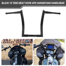 16" Meathook Ape Hanger Bars Handlebars For 2015-2023 Harley Touring Road Glide