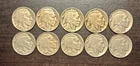 Buffalo Nickels Lot of 10 FULL DATE | Mixed Years & Mints | Estate Find