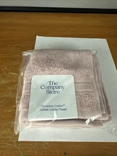 The Company Store Turkish Cotton 2 Piece Washcloths 12" x 12" Blush Pink New