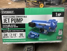 Everbilt 1 HP Professional Convertible Jet Pump *for Parts* Read Description**