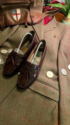Cleaned & Detailed GH Bass Men's Burgundy/Cordova Tassel Kiltie Loafers