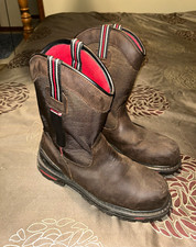 Rocky Mens Brown Pull-On Work Boots Size 11