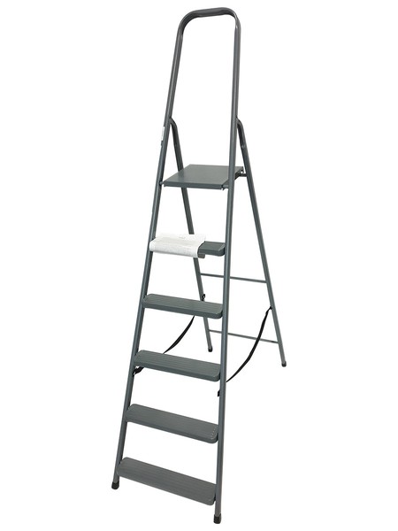 Haushaltsleiter Klappleiter Stehleiter 6 Stufen Trittleiter Stahl-image