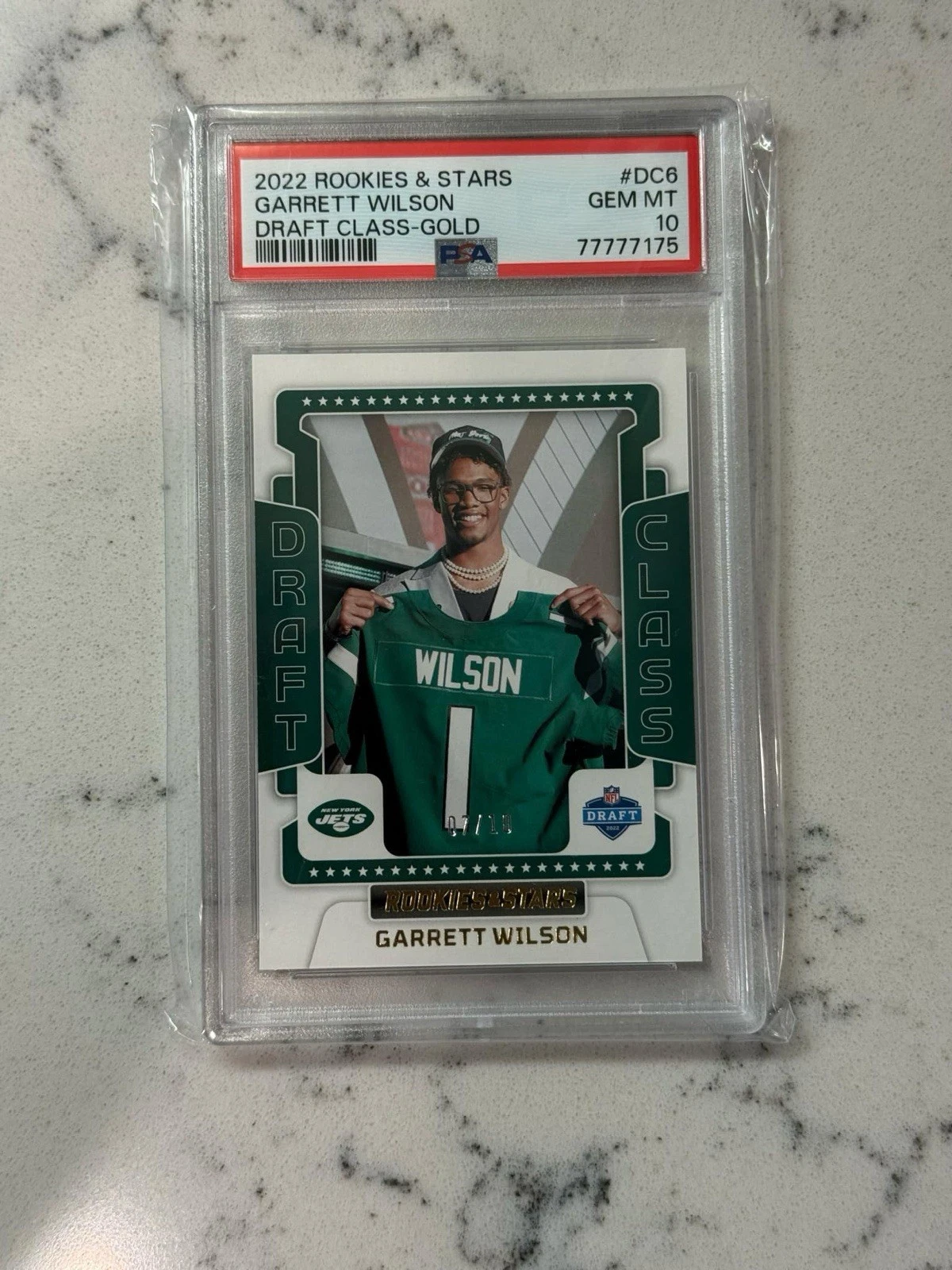 Garrett Wilson Panini Rookies & Stars Draft Class #DC6 Gold