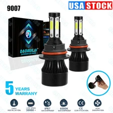 2x 9007/HB5 LED Headlight Bulbs Kit 6500K White High Low Beam Light Super Bright