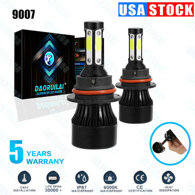 #ad #ad 2x 9007 HB5 LED Headlight Bulbs Kit 6500K White High Low Beam Light Super Bright $14.72
