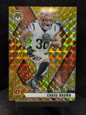 2025 Panini Mosaic - Chase Brown #220 Reactive Yellow Mosaic Prizm
