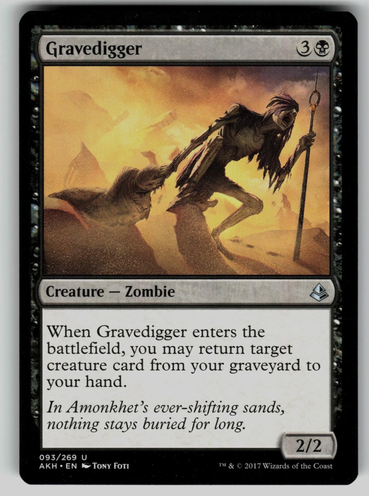 Gravedigger 93 Amonkhet Magic: The Gathering Uncommon