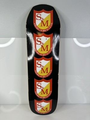 S&M Bikes Big Shield Pool Skateboard Deck BMX Black USA HTF
