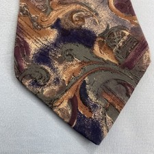 417 Van Heusen Silk Tie MCM Abstract Baroque ...