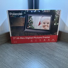Polaroid Digital '7 Hi Resolution'' Picture Frame Wood Frame