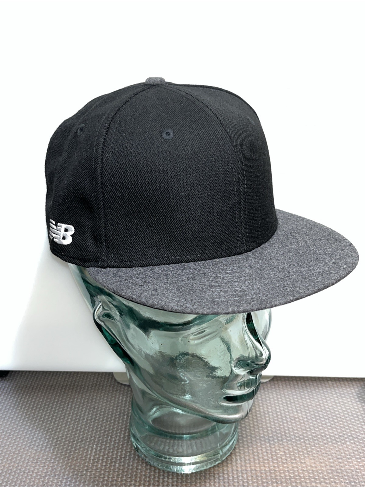 NEW ERA x New Balance 9FIFTY Snapback Hat Black Gray Wool 574 Strapback Limited image 4