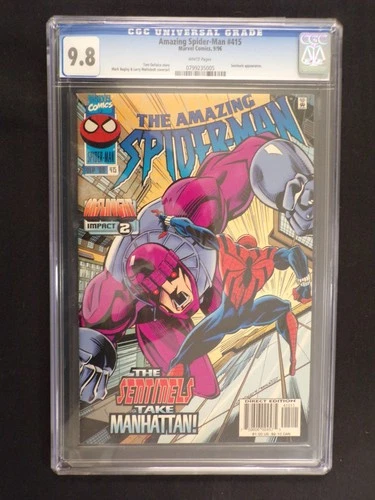 AMAZING SPIDER-MAN #415 MARVEL COMICS CGC GRADED 9.8 SETINELS 1996 L@@K