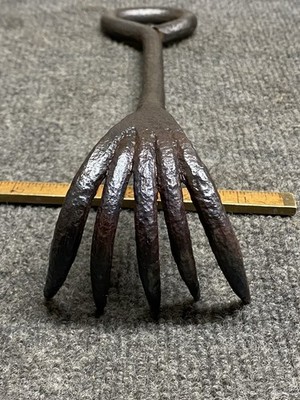 Antique Hardware Store 12  Hand Forged Nail Claw Nail Rake