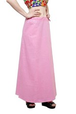 Women's Saree Cotton Inskirt Free Size Underskirt Petticoat Pink Color