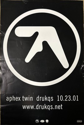 Rare Original Aphex Twin Drukqs Promo Poster 2001 Double Sided US Sire Warp