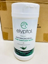 Lot of 6 Elyptol 60 Sheet Antibacterial Hand Wipes EXP 08/23