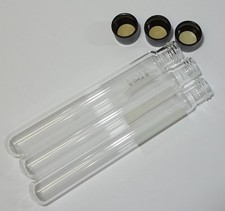 3 Kimax Glass Test Tubes with Teflon Liner Screw Cap