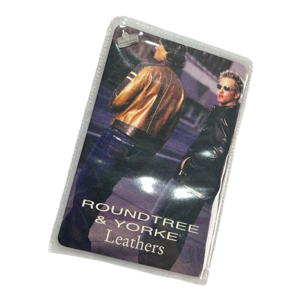 ROUNDTREE & YORKE Tan/DarkBrown Genuine Leather Jacket Satin Lined Front Zipper - Image 3 of 4