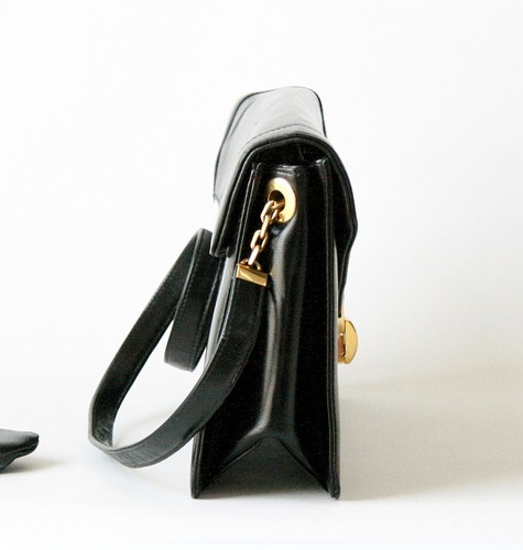 Christian Dior Vintage Black Leather shoulder bag and pouch - Picture 5 of 15