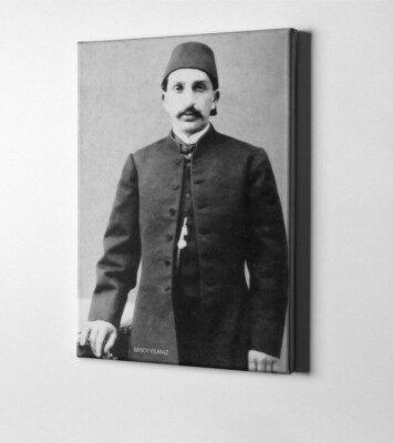 Leinwandbild von Sultan Abdülhamit Han mit Namen Wandbild Osmanischer Sultan