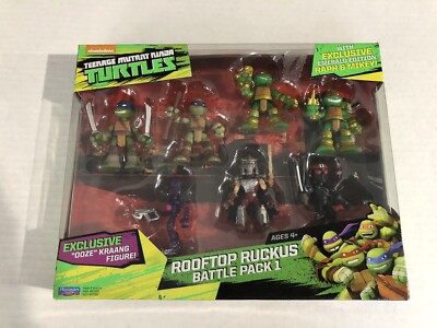 TMNT Ninja Turtles ROOFTOP RUCKUS Battle Pack 1 Emerald Edition 2017 Playmates