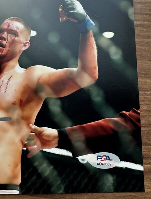 Nate Diaz Signed Autographed 8x10 Photo UFC PSA/DNA Authenticated