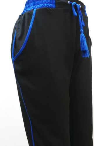 New Look Black Tassel Drawstring Contrast Piping Soft Pants Junior's XL - Picture 2 of 3