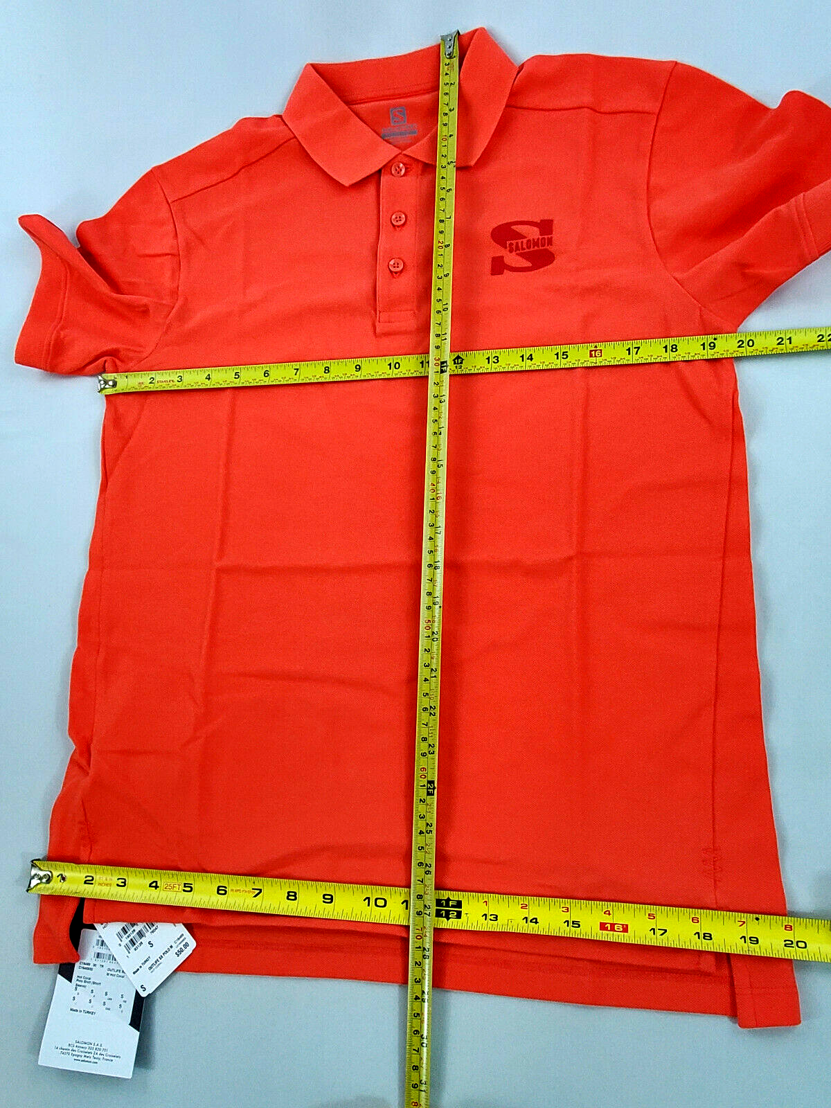 Polo uomo Salomon Outlife SS C16469 LC1646900 corallo caldo taglia S $50