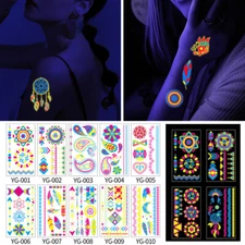Waterproof Temporary Tattoos Glow In The Dark Luminous Kids Tattoo Stickers