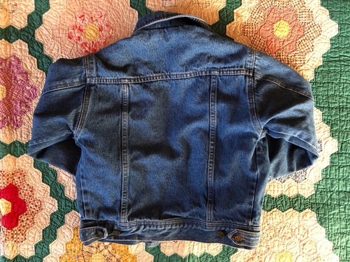 Youth Unisex Vintage London Fog Lined Denim Trucker Jacket Size Small - Picture 2 of 6
