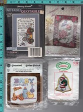 4pc LOT Small Counted Cross Stitch Kits Stoney Creek Needlemagic Designs for the