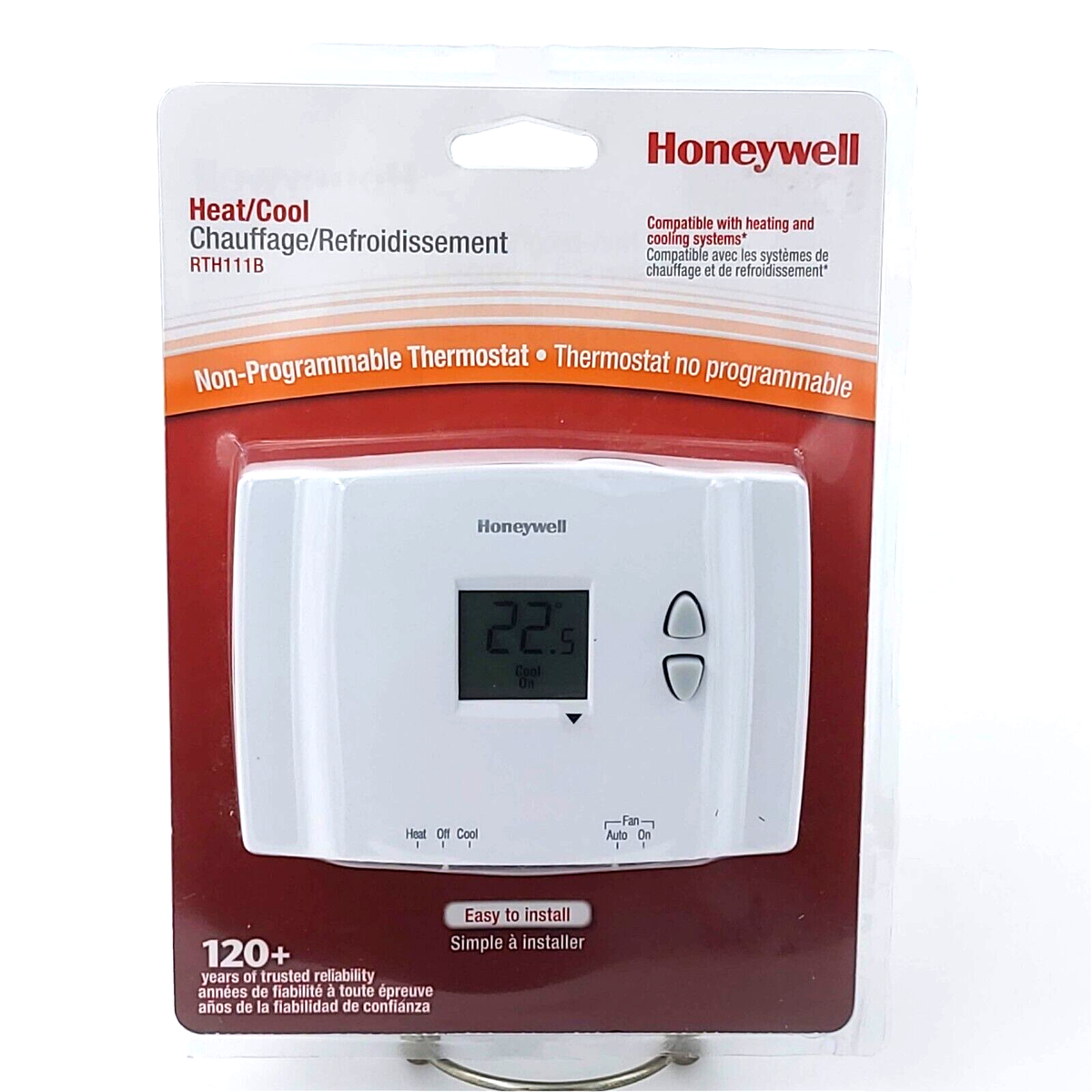 Honeywell Thermostat RTH111B Heat-Cool Non-Programmable