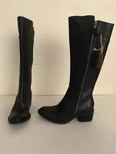 New BORN  FANNAR  Leather Knee High Boots For Women's   Sz 6 M  in  Black