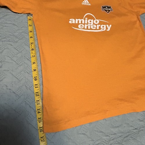 Adidas Houston Dynamo Orange T-Shirt{flaws} Size Large (14-16) - Picture 24 of 24